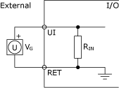 Voltage input external connection
