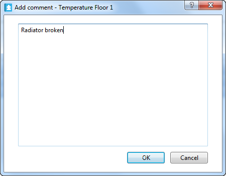 The Add comment dialog box
