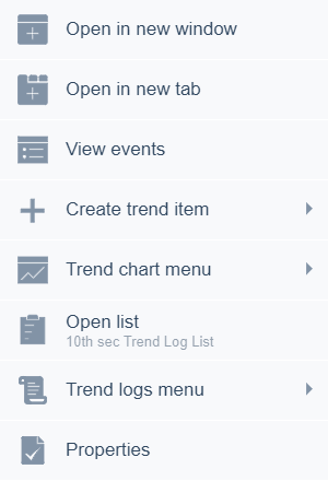 Context menu 

