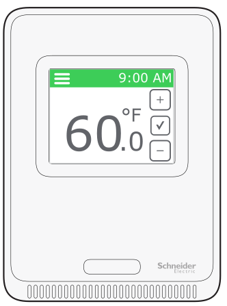SmartX Sensor Touchscreen Display model- temperature change screen

