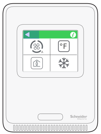 SmartX Sensor Touchscreen model- main menu
