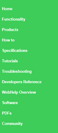 WebHelp menu
