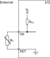 Temperature input external connection 
