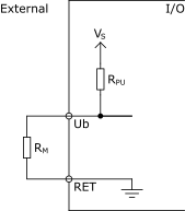 Resistive input external connection 
