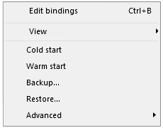 Action menu when a Function Block program is selected.
