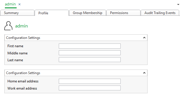 Profile tab
