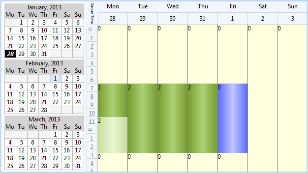 Basic Schedule Editor colors
