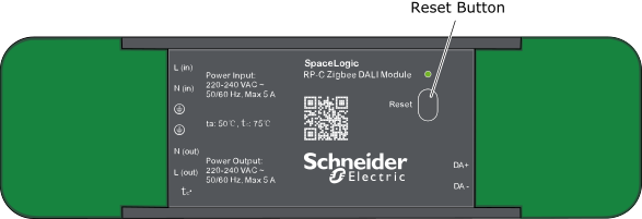 Zigbee Modules Reset Button (Example for RP-C-EXT-ZB-DALI)

