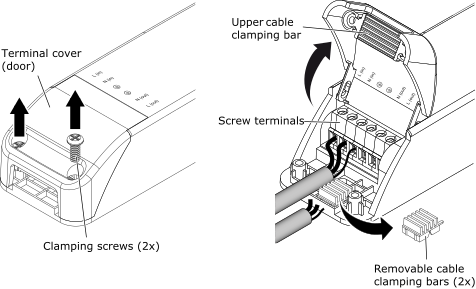 Wiring a screw terminal on a Zigbee module
