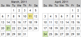 Calendar editor color code
