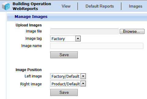 Left and right report image selection
